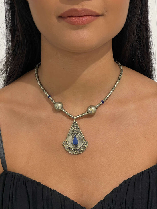 Antique Medieval Weird Core Lapizlazuli Necklace