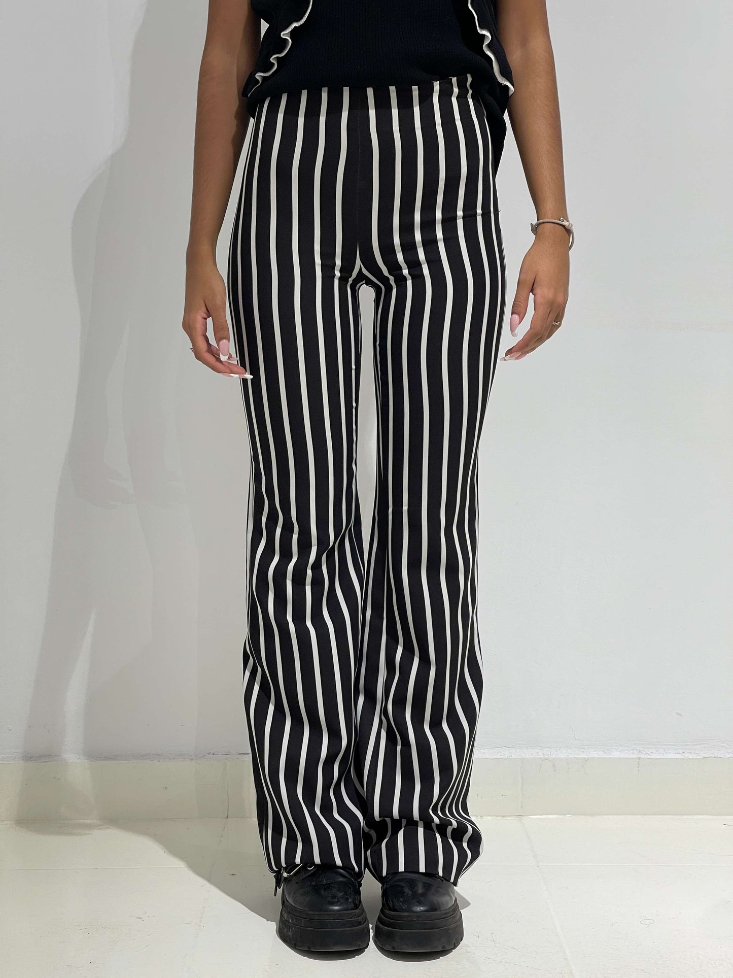 Vintage 00s Indie Sleaze Striped Flares ( Saltburn Style)