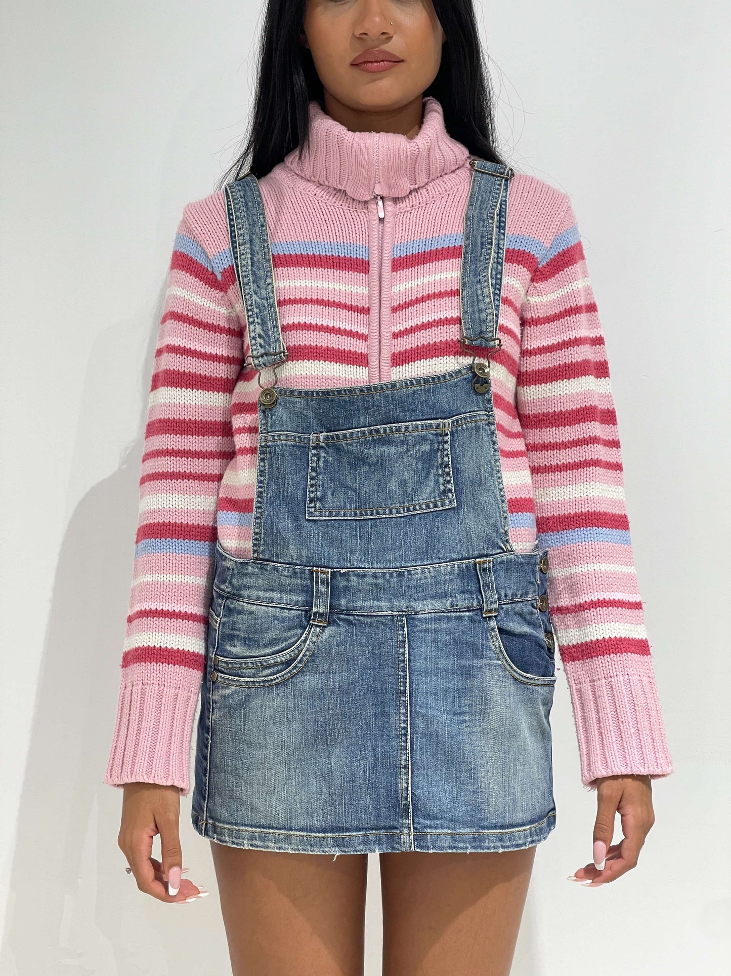 Vintage Y2K Denim Skirt Dungareees