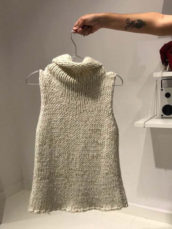 Vintage 00s Crochet Cropped Wool Cardigan