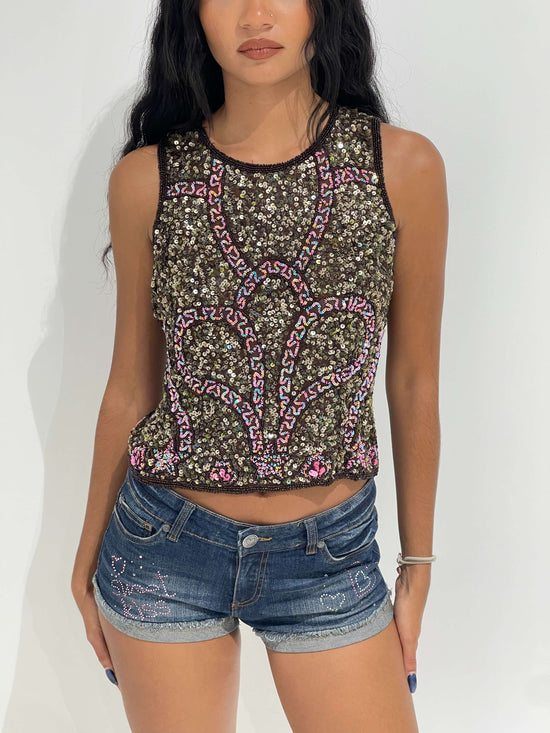 Vintage Late 90s Beaded Top