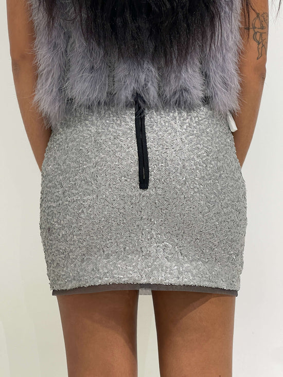 Vintage 00s Indie Sleaze Sequins Party Mini Skirt