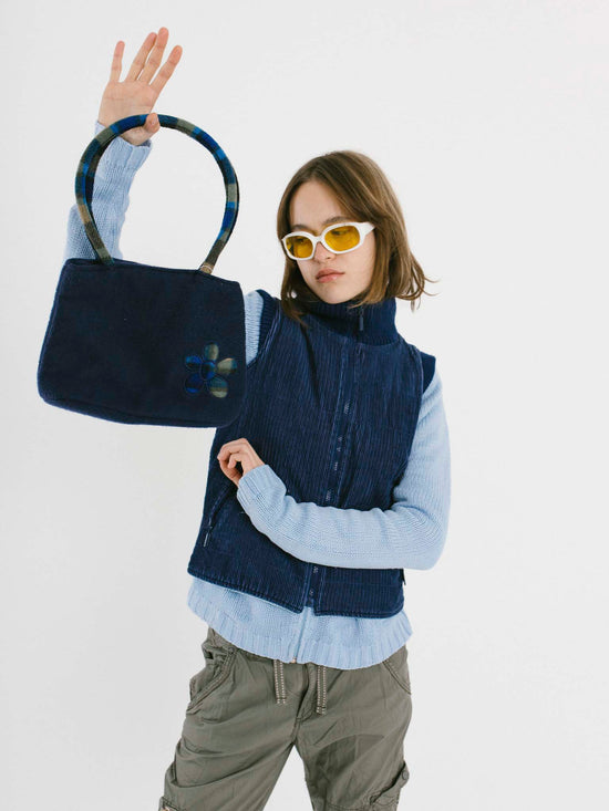 Vintage 90s Eclectic Grandpa Flower Bag