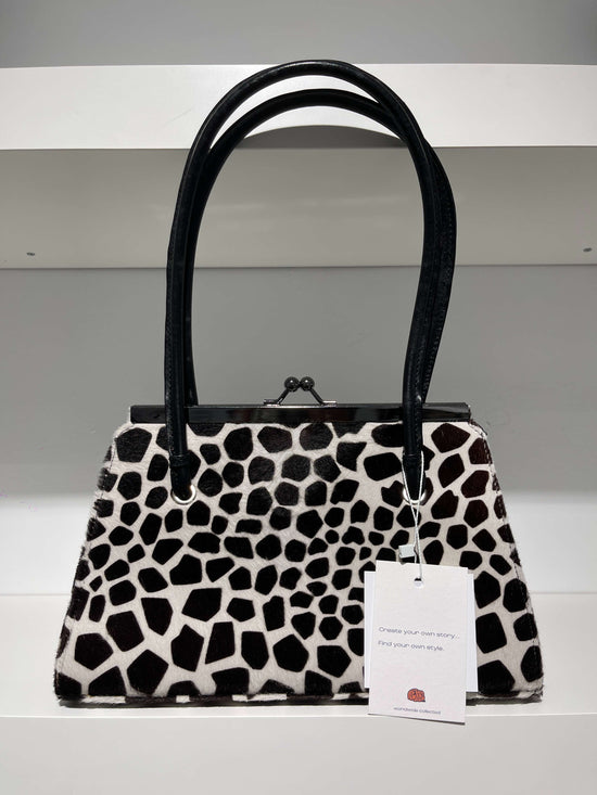 Vintage 90s Giraffe Leather Bag