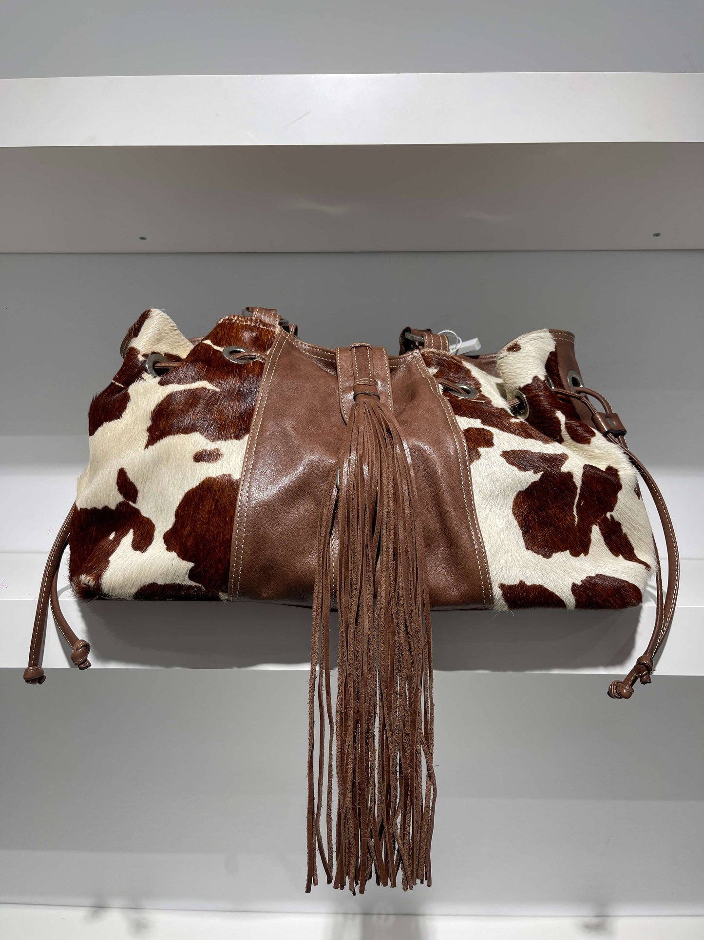 Vintage 00s Cow Leather Maxi Bag