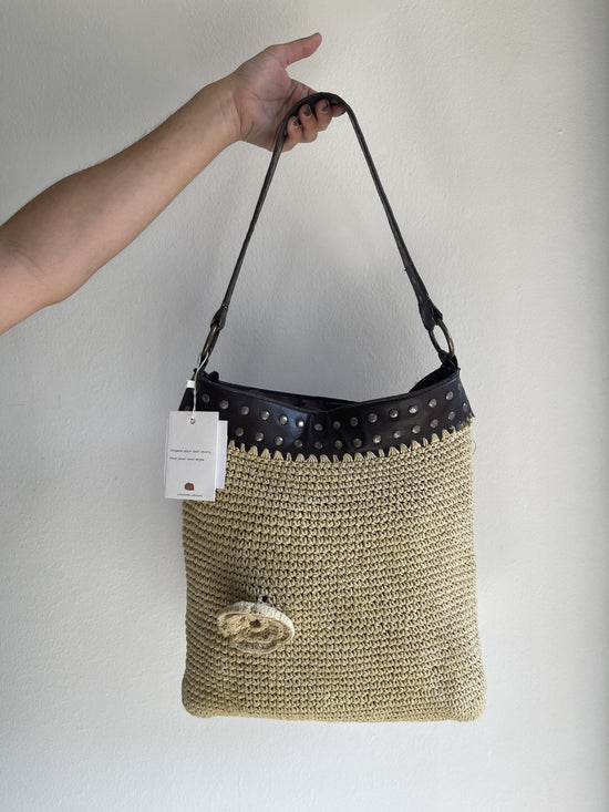 Vintage 00s Boho Knitted Bag