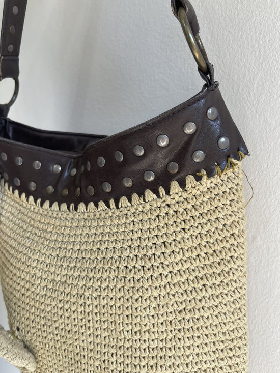 Vintage 00s Boho Knitted Bag