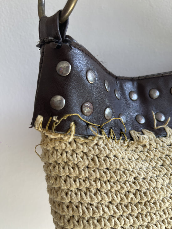 Vintage 00s Boho Knitted Bag