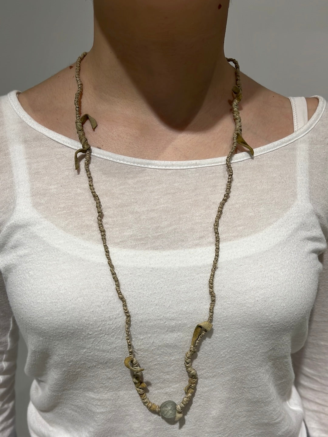 Vintage 90s Subversive Knots Leather Necklace