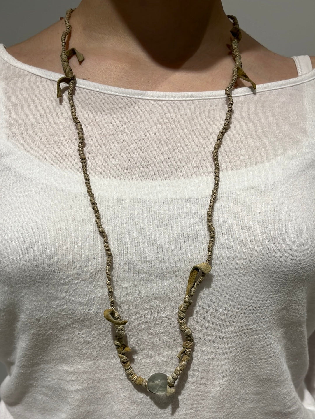 Vintage 90s Subversive Knots Leather Necklace