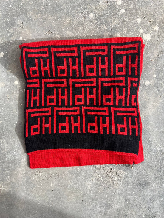 Vintage 00s PdH Blokette Core Knitted Logo Scarf