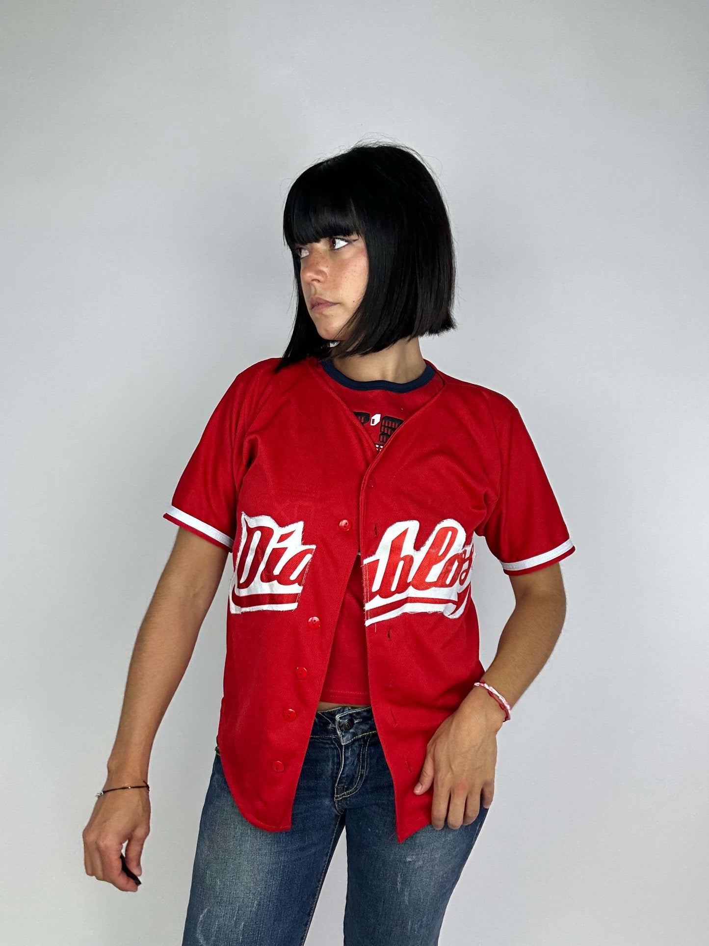 Camisa Vintage De Baseball Estilo Blokette Años 2000