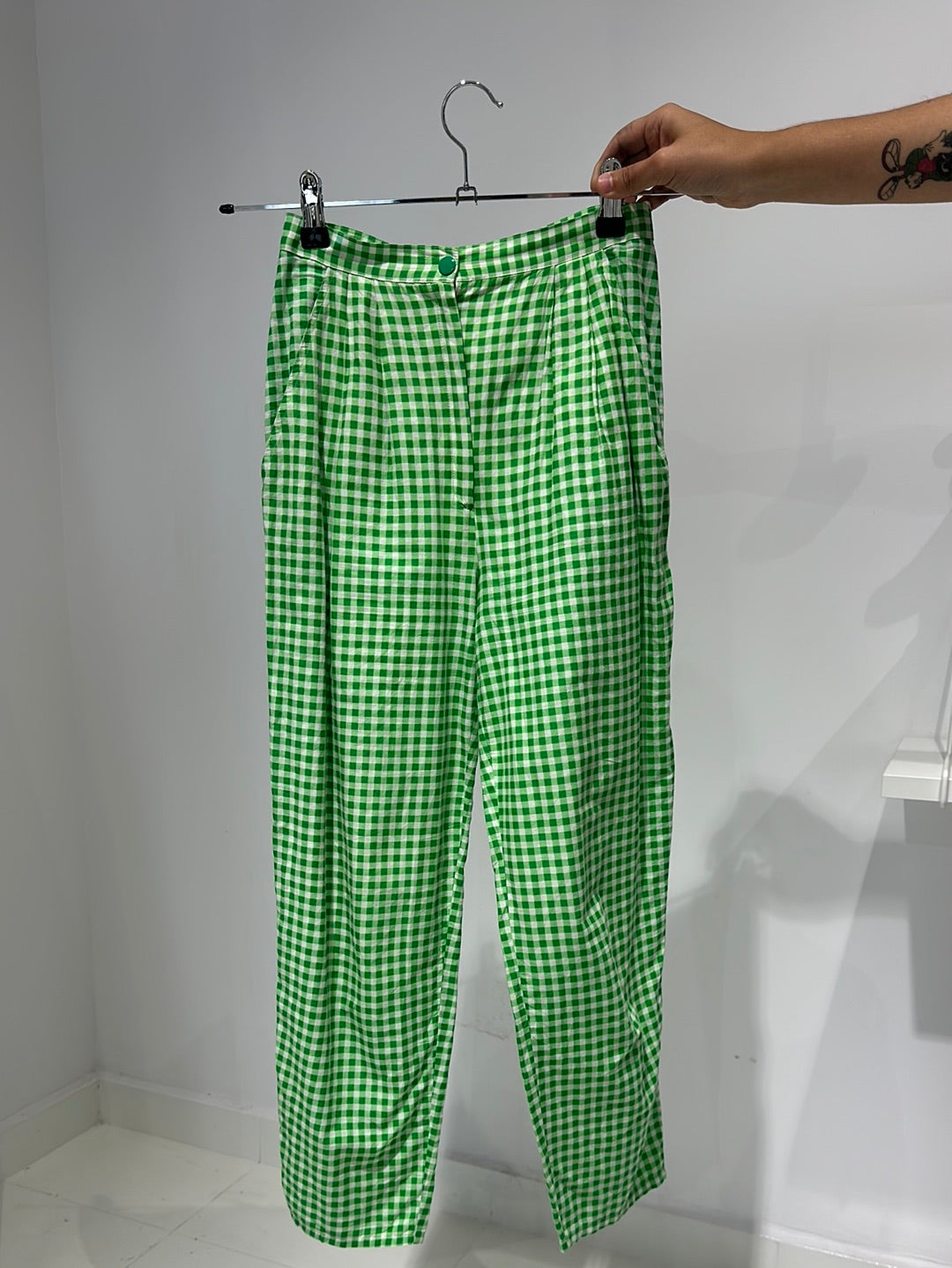 Vintage 90s Checkered Summer Pants