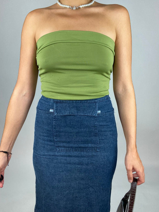 Vintage Denim Pencil Skirt from the 90s