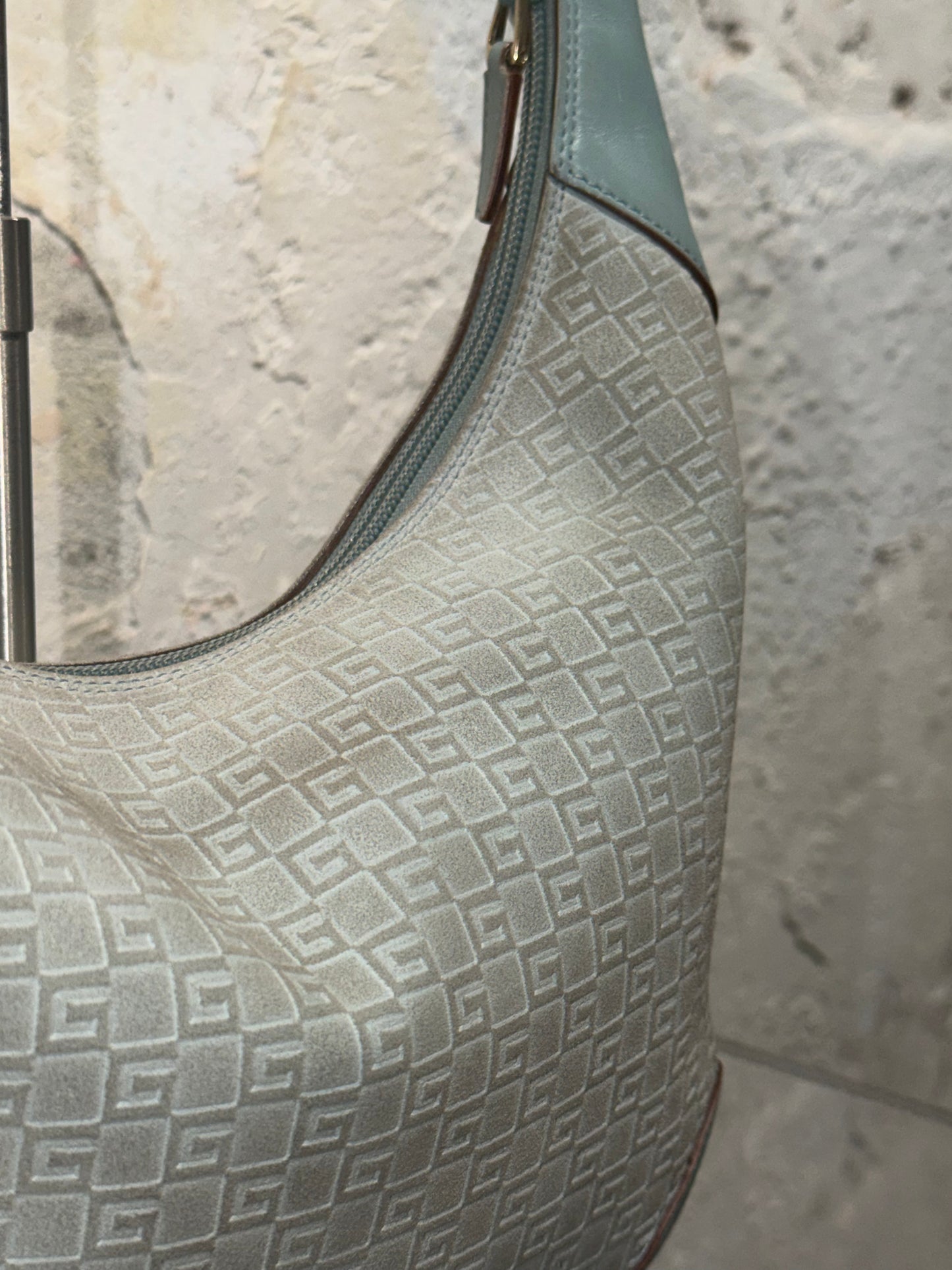 Vintage Y2K Gucci By Tom Ford Hobo Suede Bag In Baby Blue