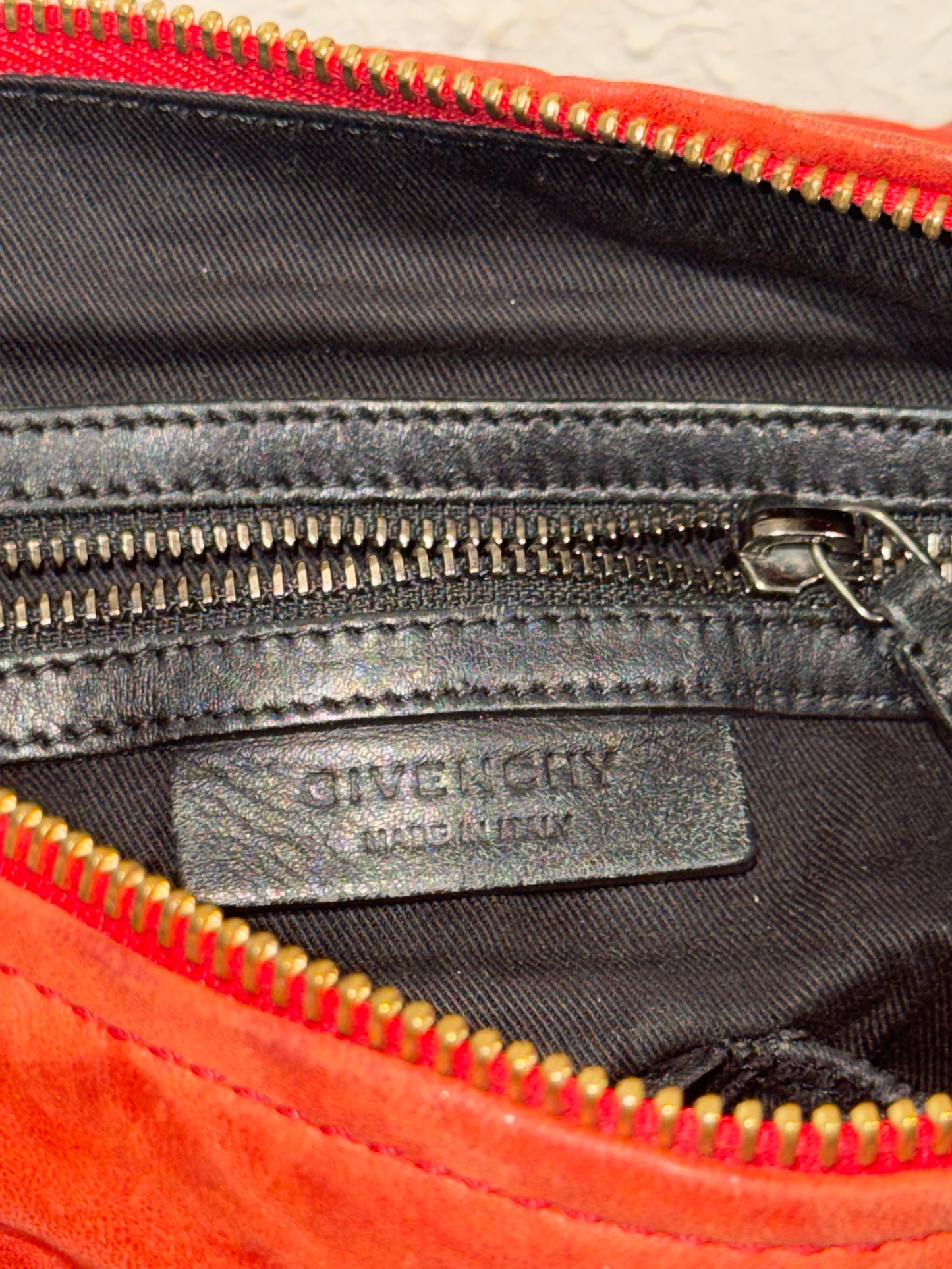 Archive Vintage 00s Givenchy Pandora Ruched Maxi Bag In Red