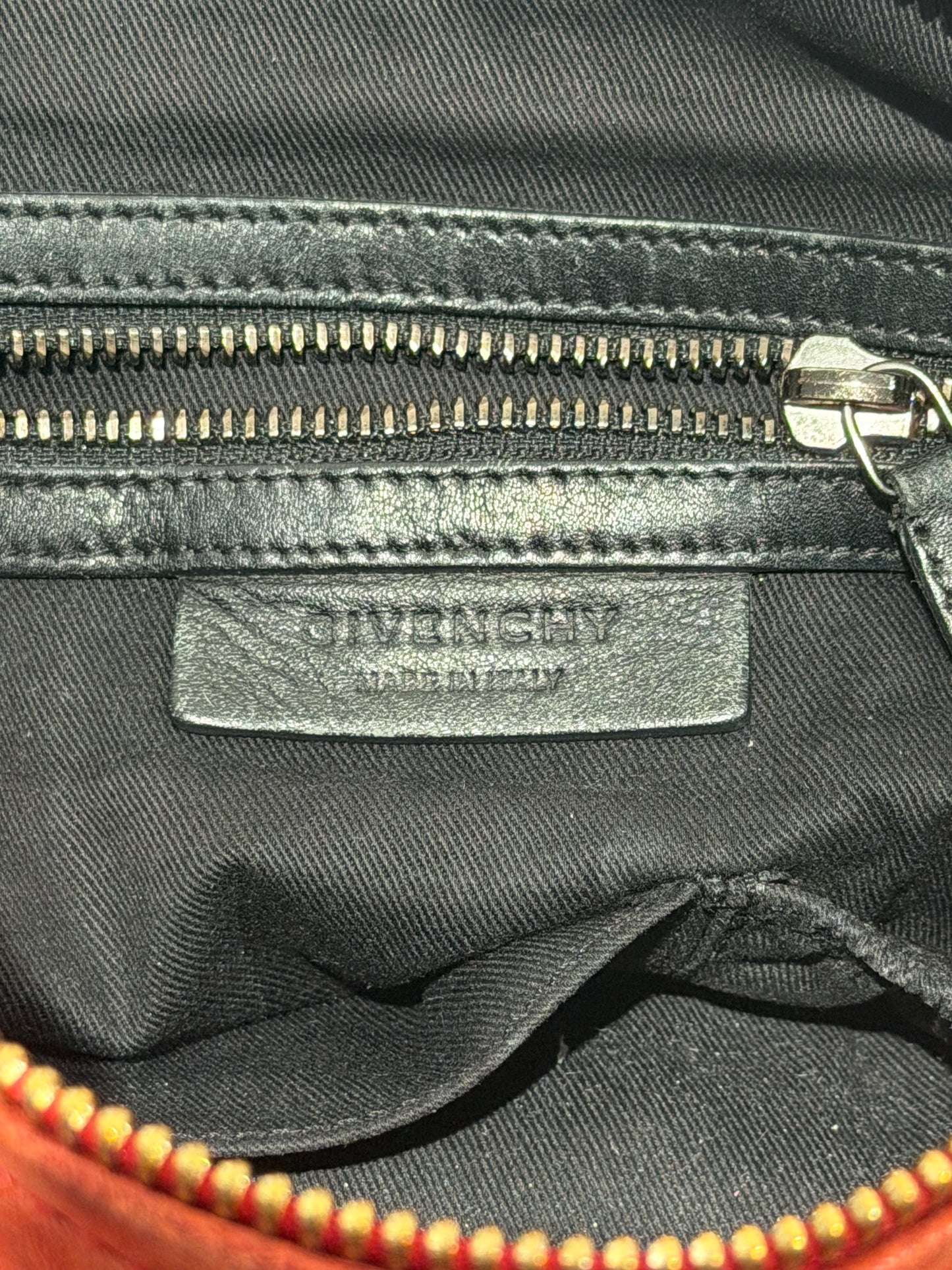 Archive Vintage 00s Givenchy Pandora Ruched Maxi Bag In Red