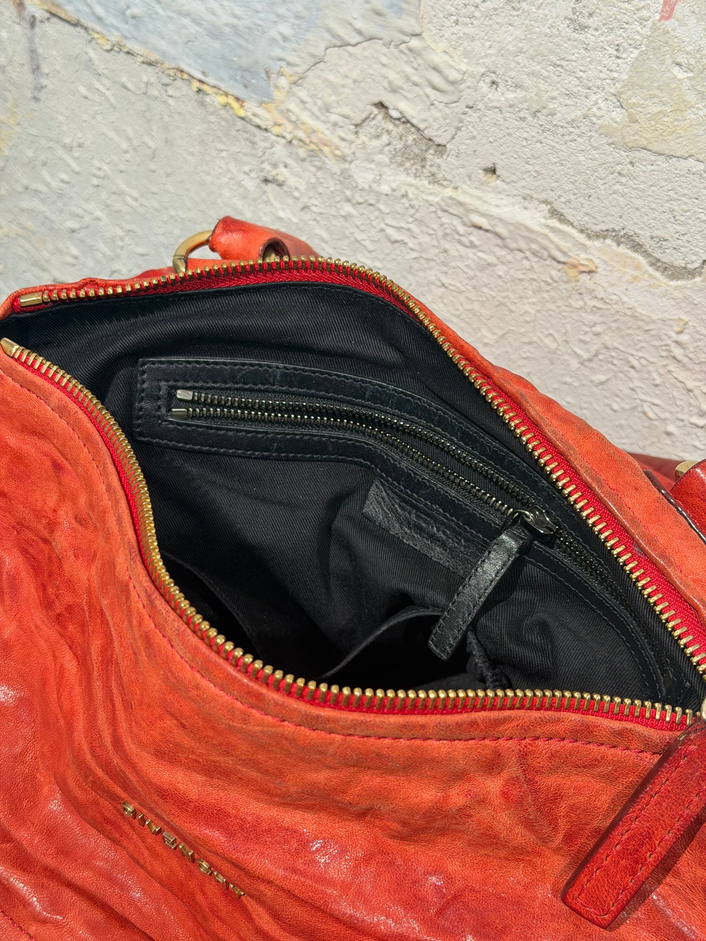 Archive Vintage 00s Givenchy Pandora Ruched Maxi Bag In Red