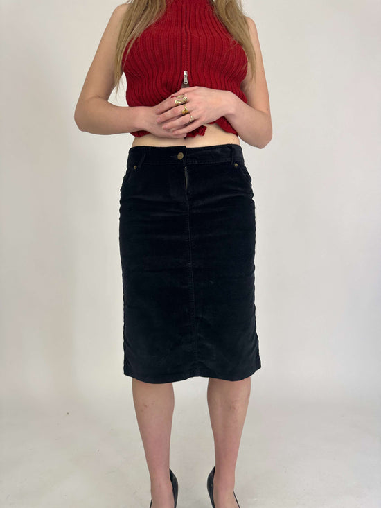 Vintage Y2K Low-Rise Corduroy Skirt