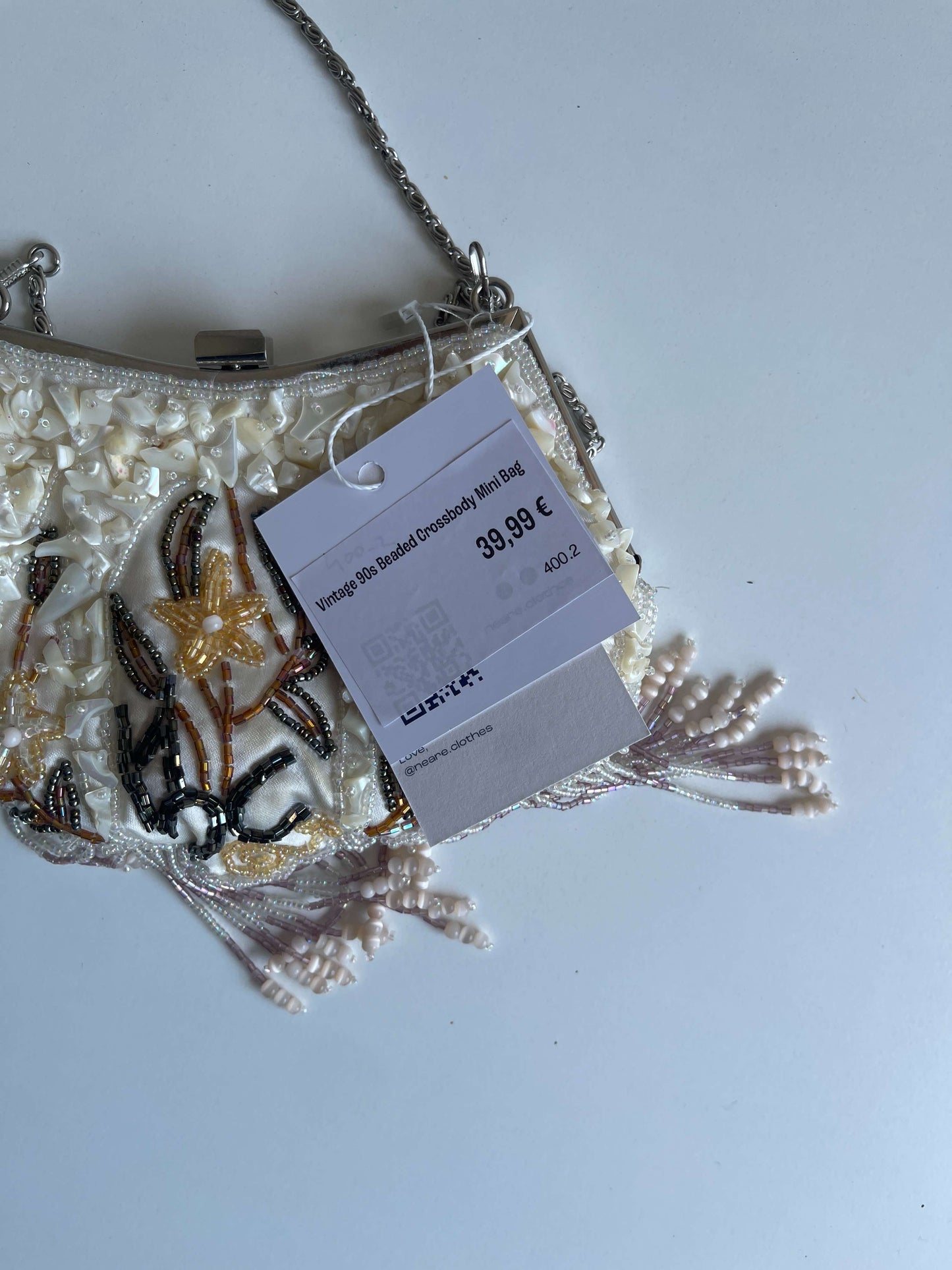 Vintage 90s Beaded Crossbody Mini Bag