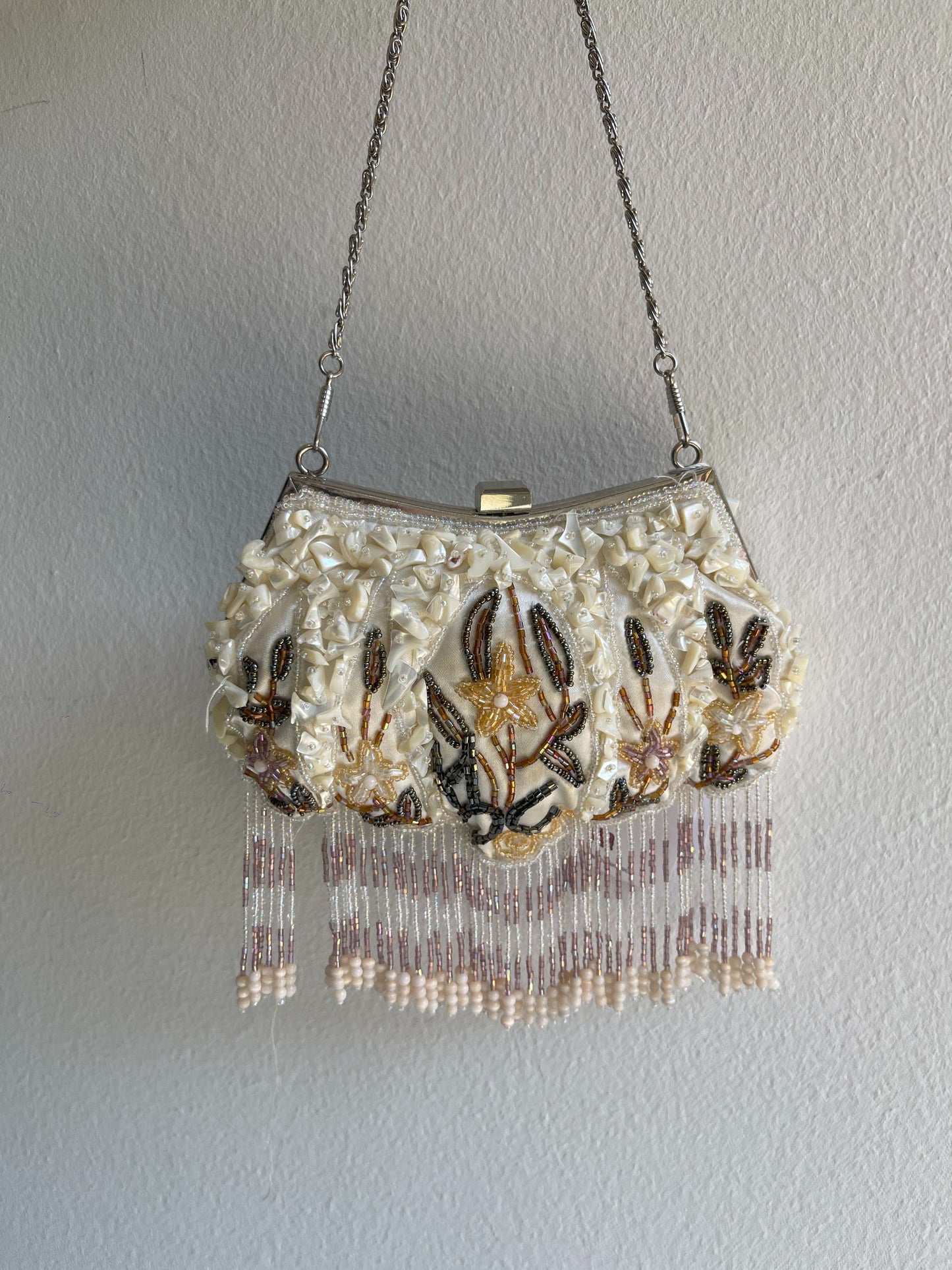 Vintage 90s Beaded Crossbody Mini Bag