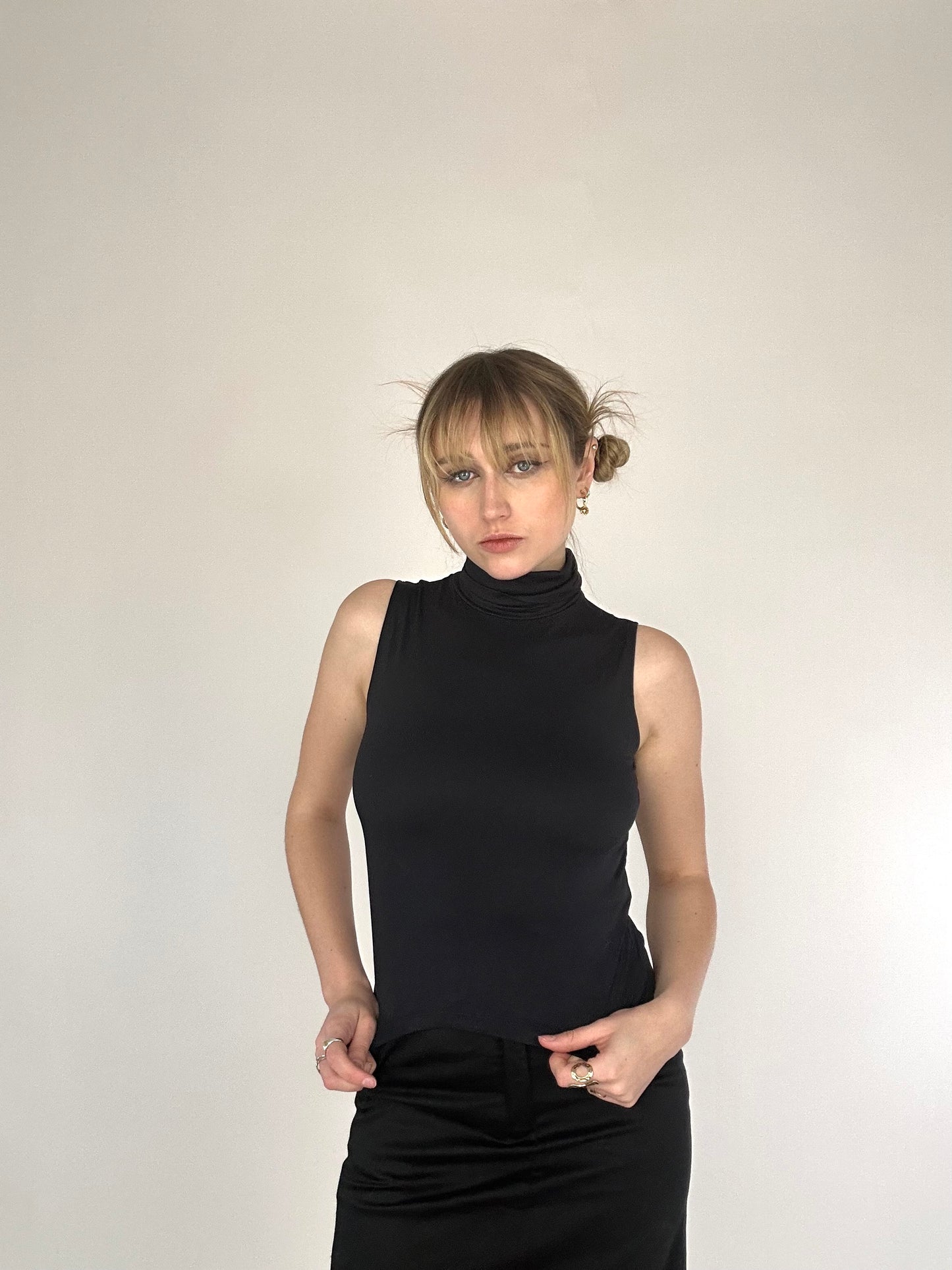 Vintage 90s Turtleneck Lycra Top