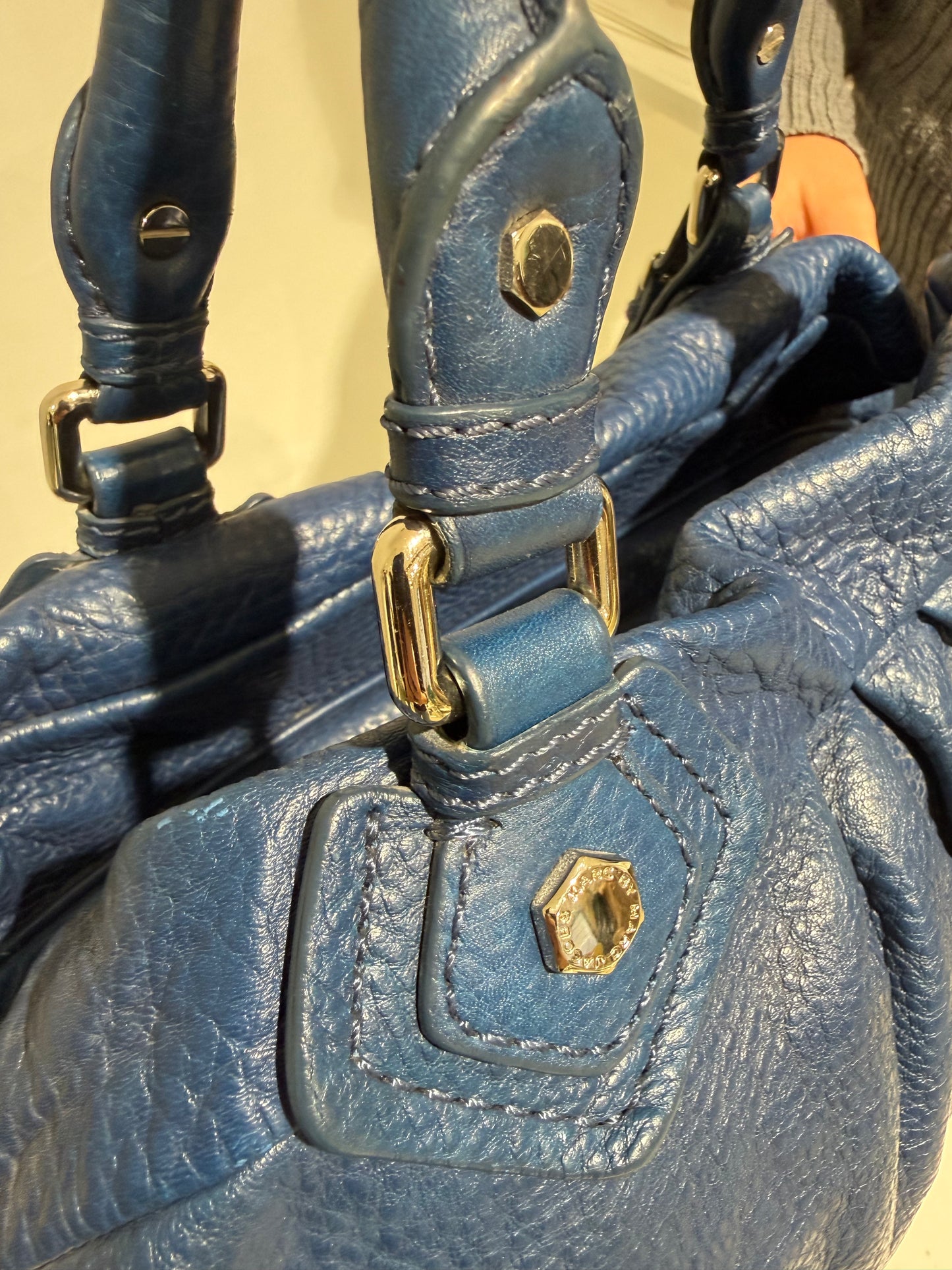 Rare vintage y2k marc jacobs pinterest viral bowling bag in blue