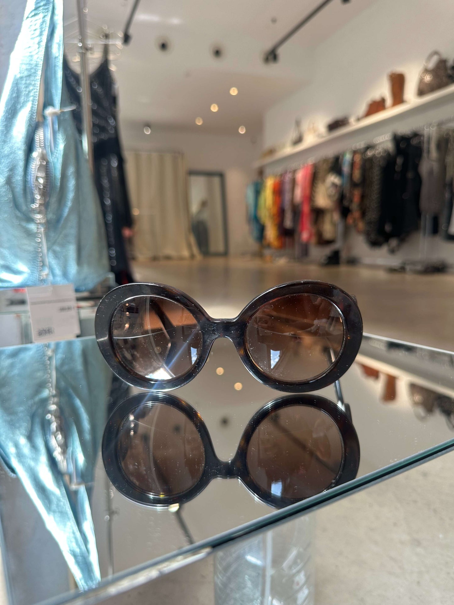Vintage 00s Swirl Prada Rounded Carey Maxi Glasses