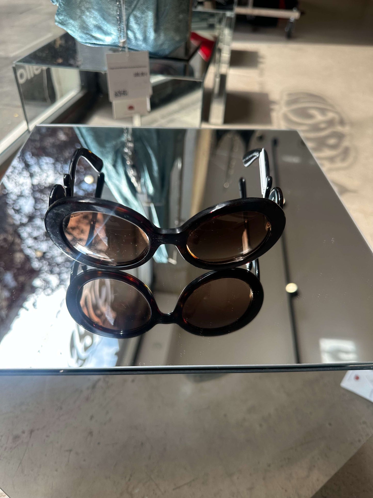 Vintage 00s Swirl Prada Rounded Carey Maxi Glasses