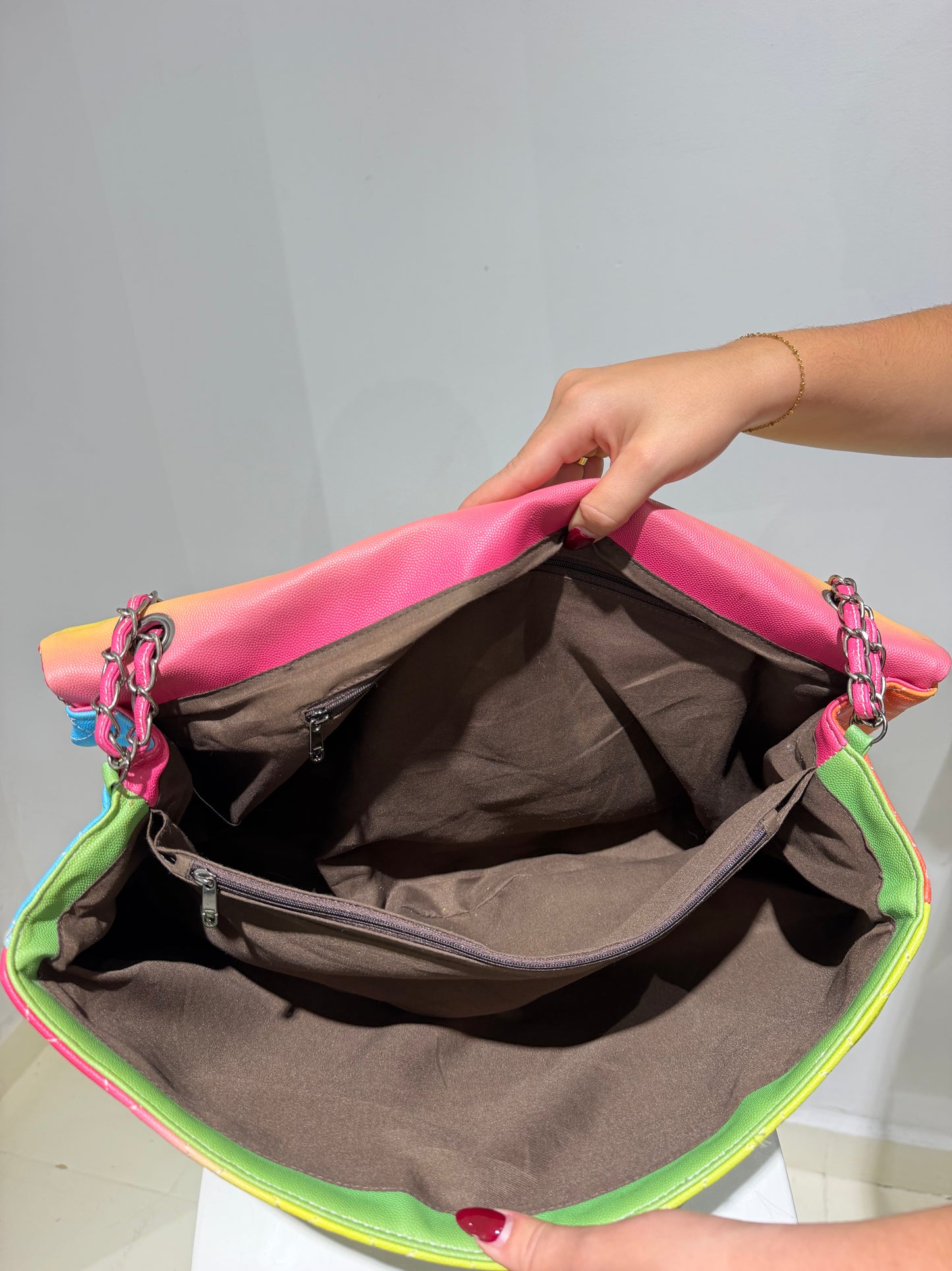 Vintage Y2K Graffity Chanel Inspired Chained Crossbody Bag