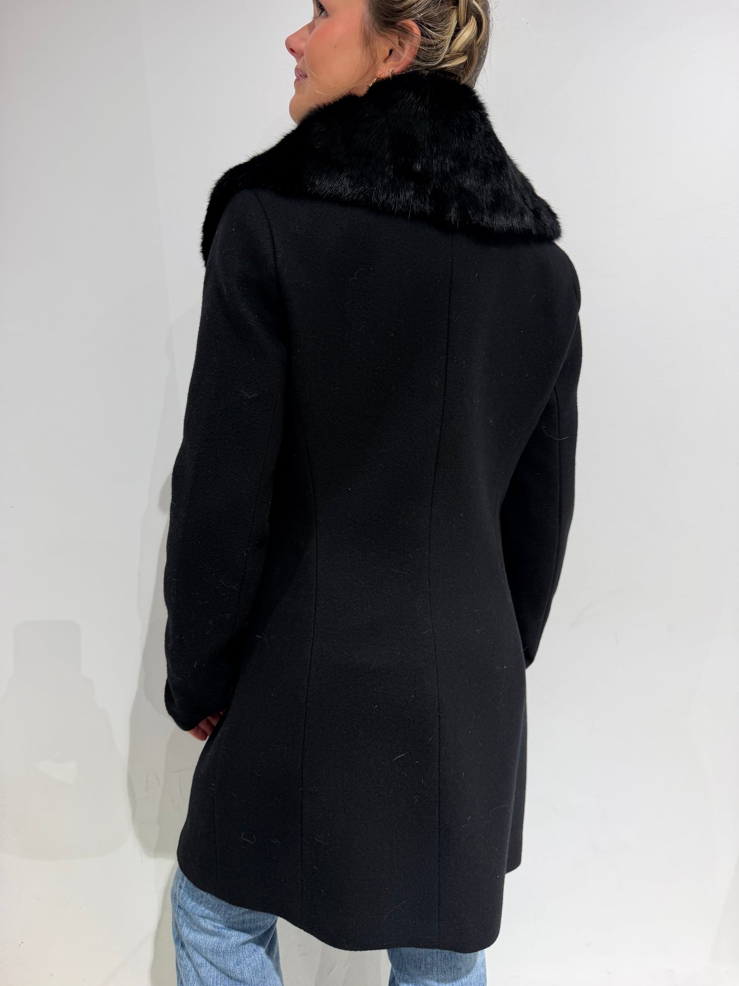 Vintage Y2K Phard Indie Sleaze Double Buttoned Wool Fur Maxi Coat