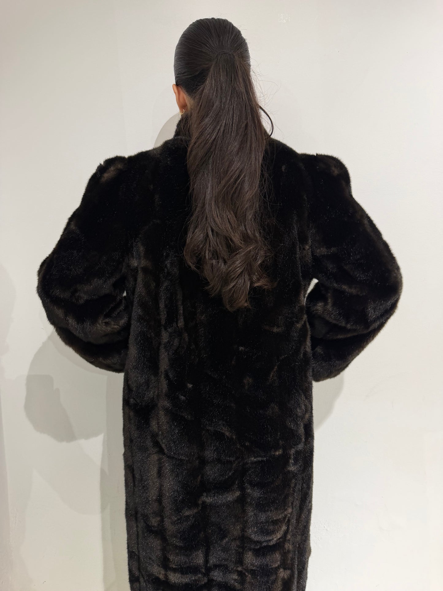 Vintage Y2K Phard Indie Sleaze Double Buttoned Wool Fur Maxi Coat
