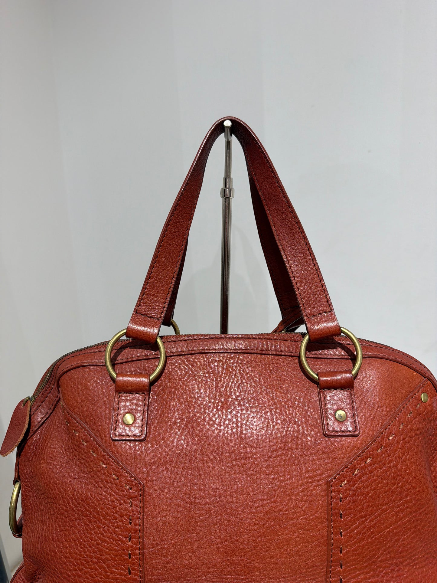 Archive Vintage Y2K Yves Saint Lauren Muse Bag In Red As Seen On Ashley Olsen