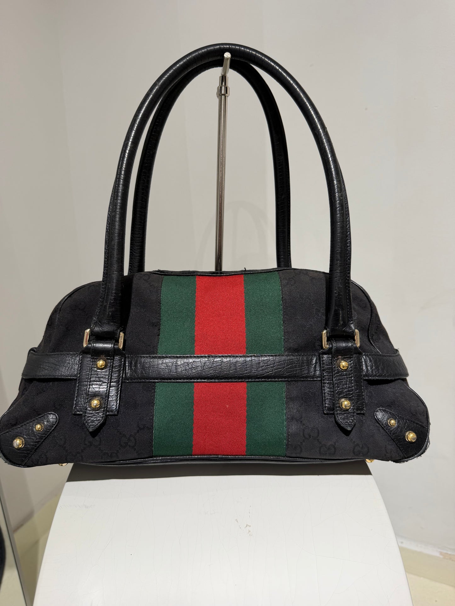 Unique Vintage Late 90s Gucci By Tom Ford Horsebit Shoulder Bag