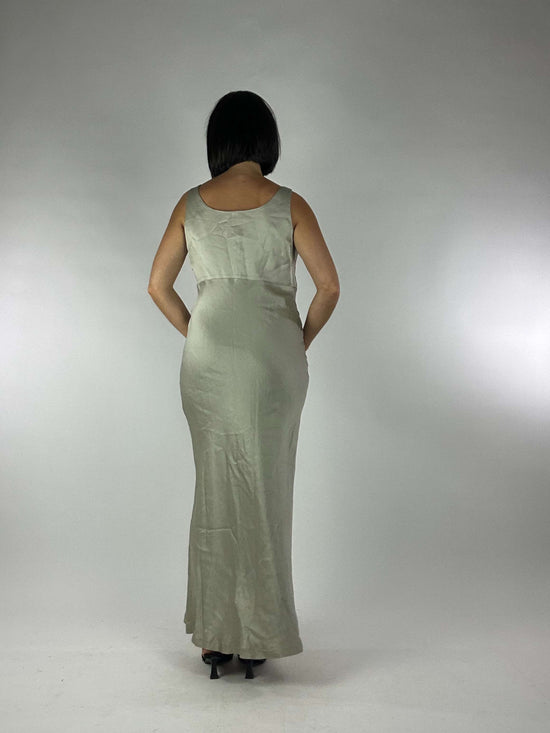 Vintage 90s Champagne Old Money Maxi Dress