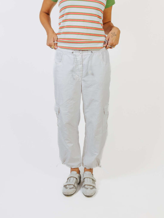 Pantalones Vintage Cargos En Nylon Tipo Jorts Años 2000