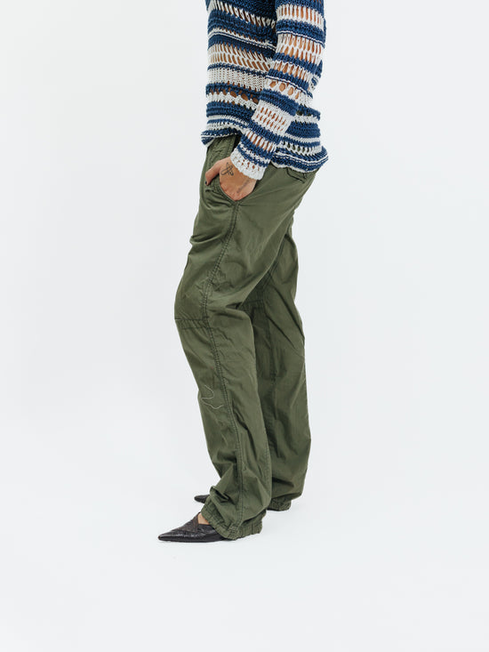Vintage 00s Low Rise Green Cargo Pants