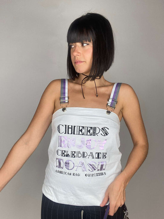 Vintage 00s Graphic Print Grunge Shimmery  Top