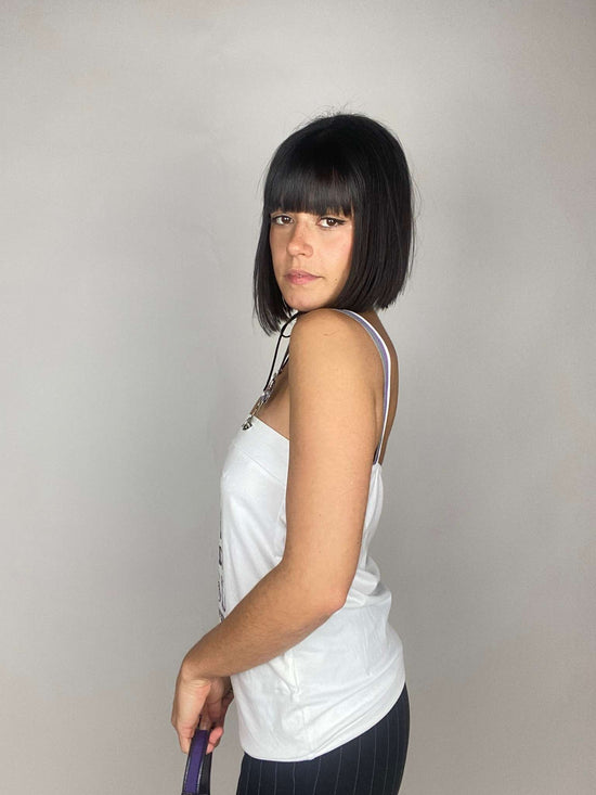 Vintage 00s Graphic Print Grunge Shimmery  Top
