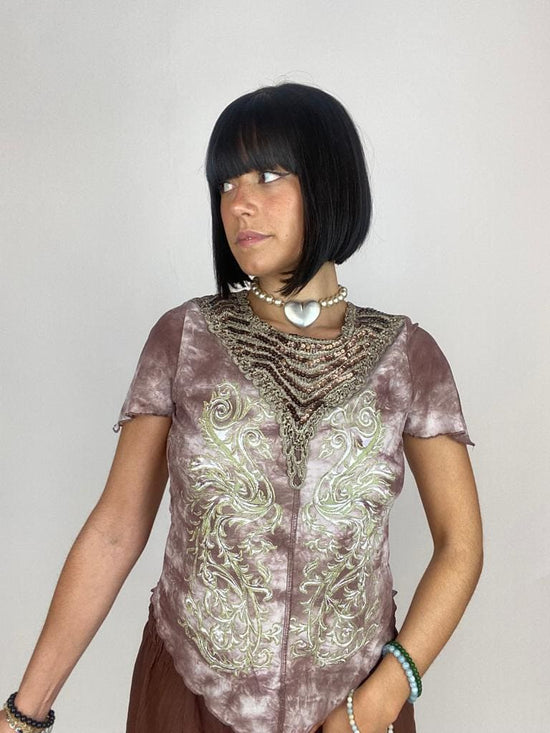 Vintage Y2K Gaultier Style Mesh Top