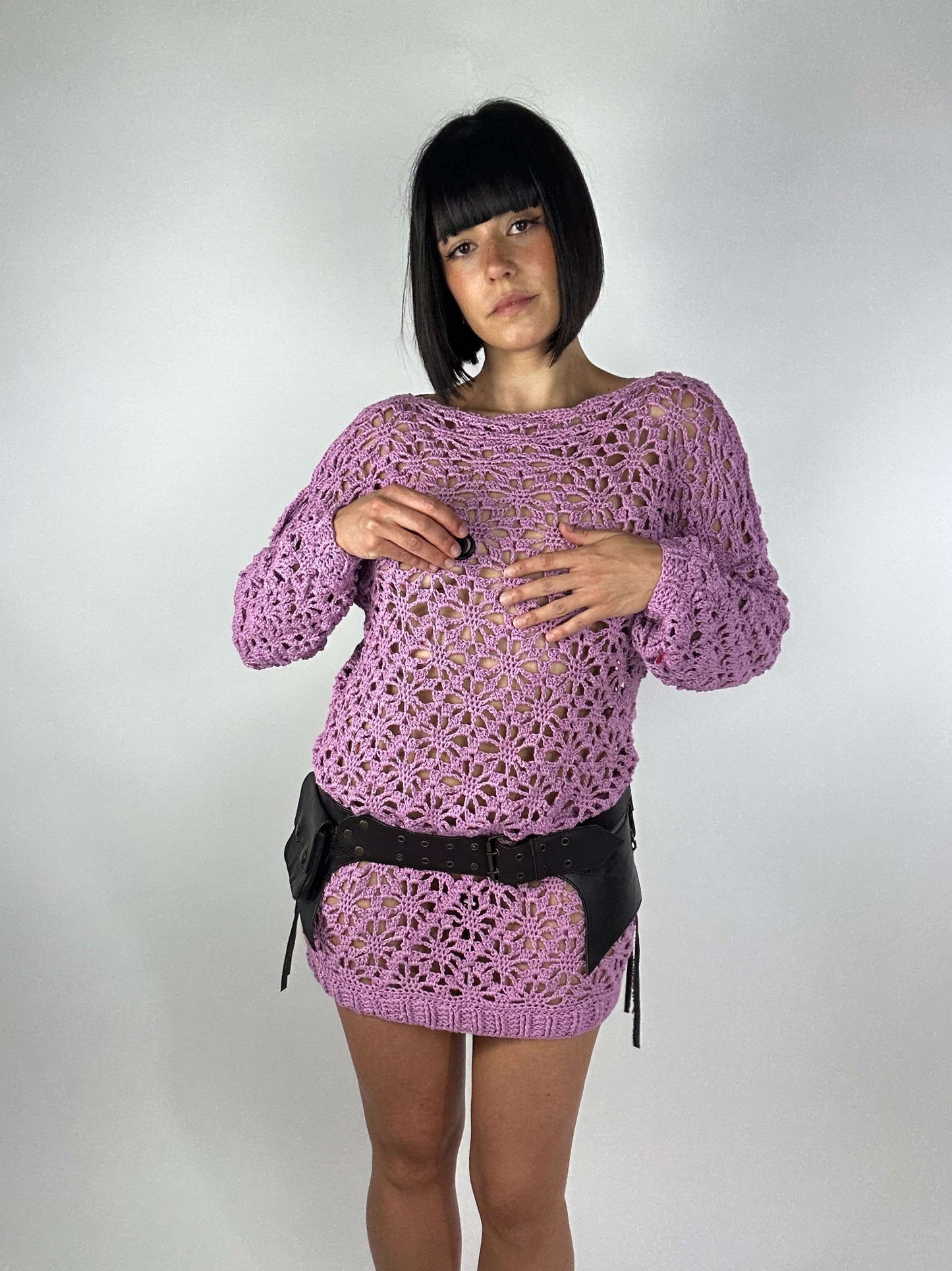 Vestido Vintage Crochet Estilo Boho Años 2000 (Estilo Gimaguas)