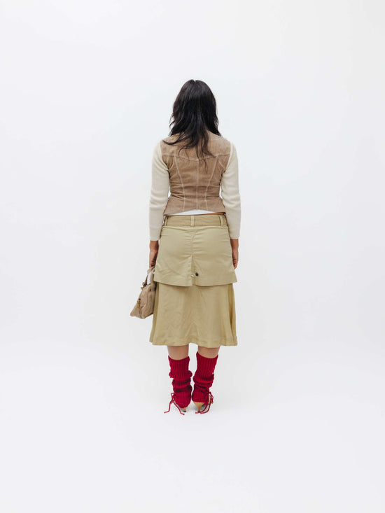 Vintage 00s Archive Japanese Diesel Layered Skirt
