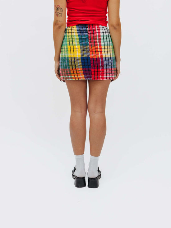 Vintage 00s Checkered Mini Skirt Vivienne Westwood Style
