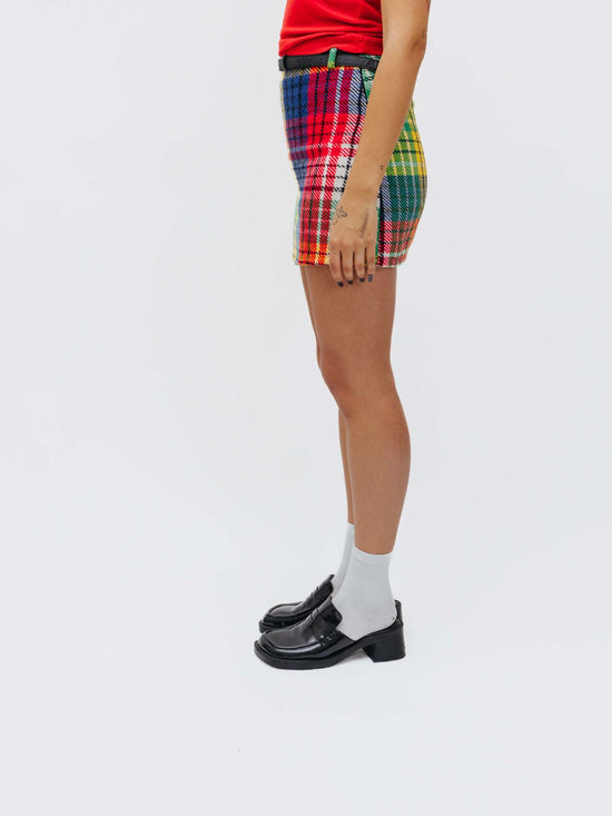 Cargar imagen en el visor de la galería, Vintage 00s Checkered Mini Skirt Vivienne Westwood Style
