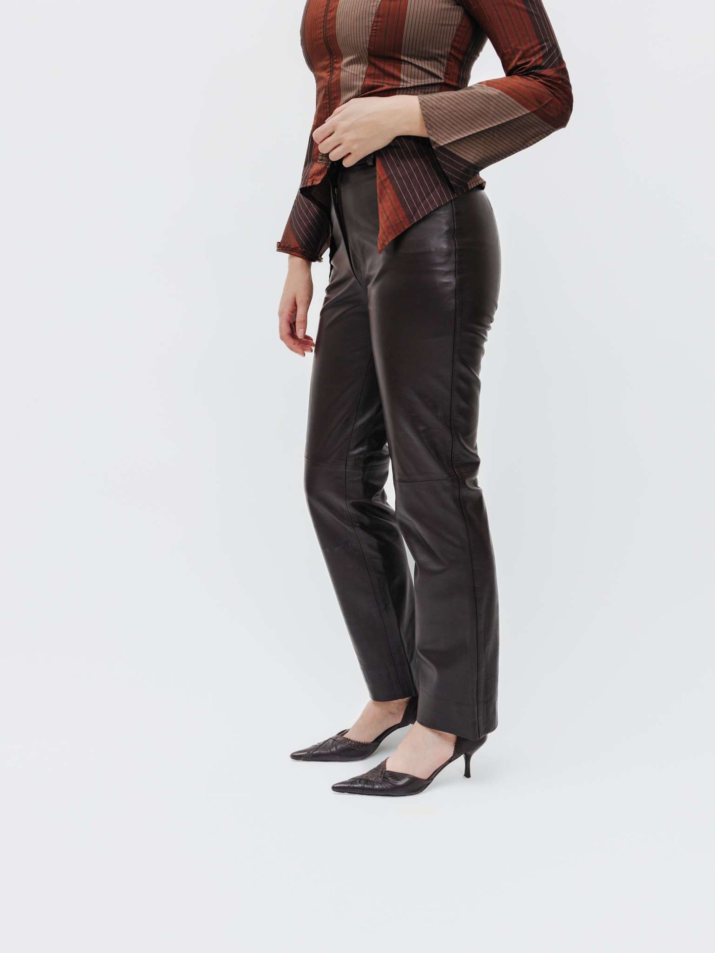 Vintage 90s Minimalism Leather Pants