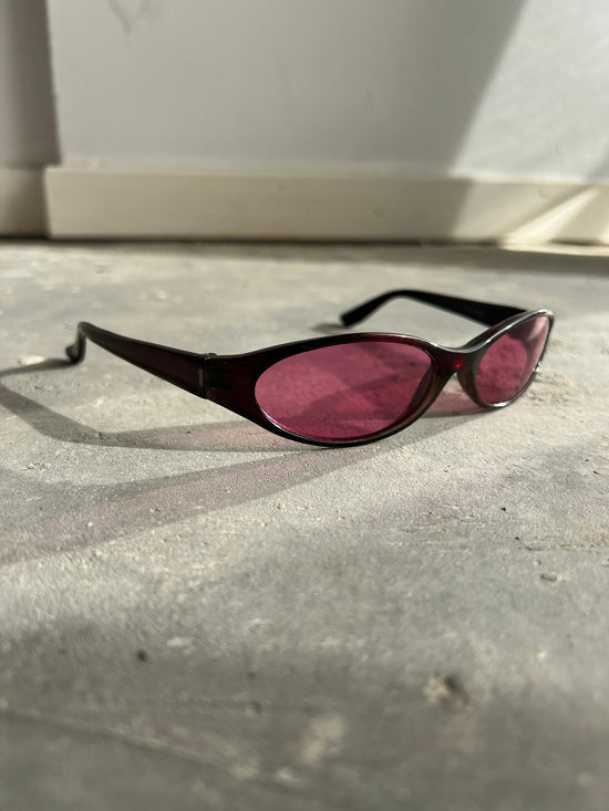 Vintage 90s Pink Futuristic Sunglasses