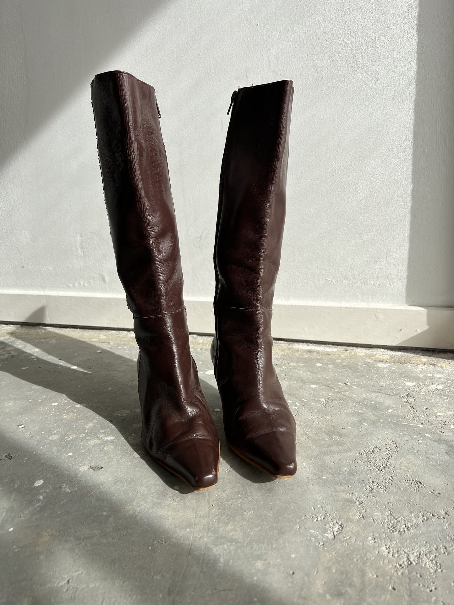 Vintage 90s Leather Pointed boots