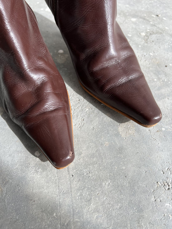Vintage 90s Leather Pointed boots