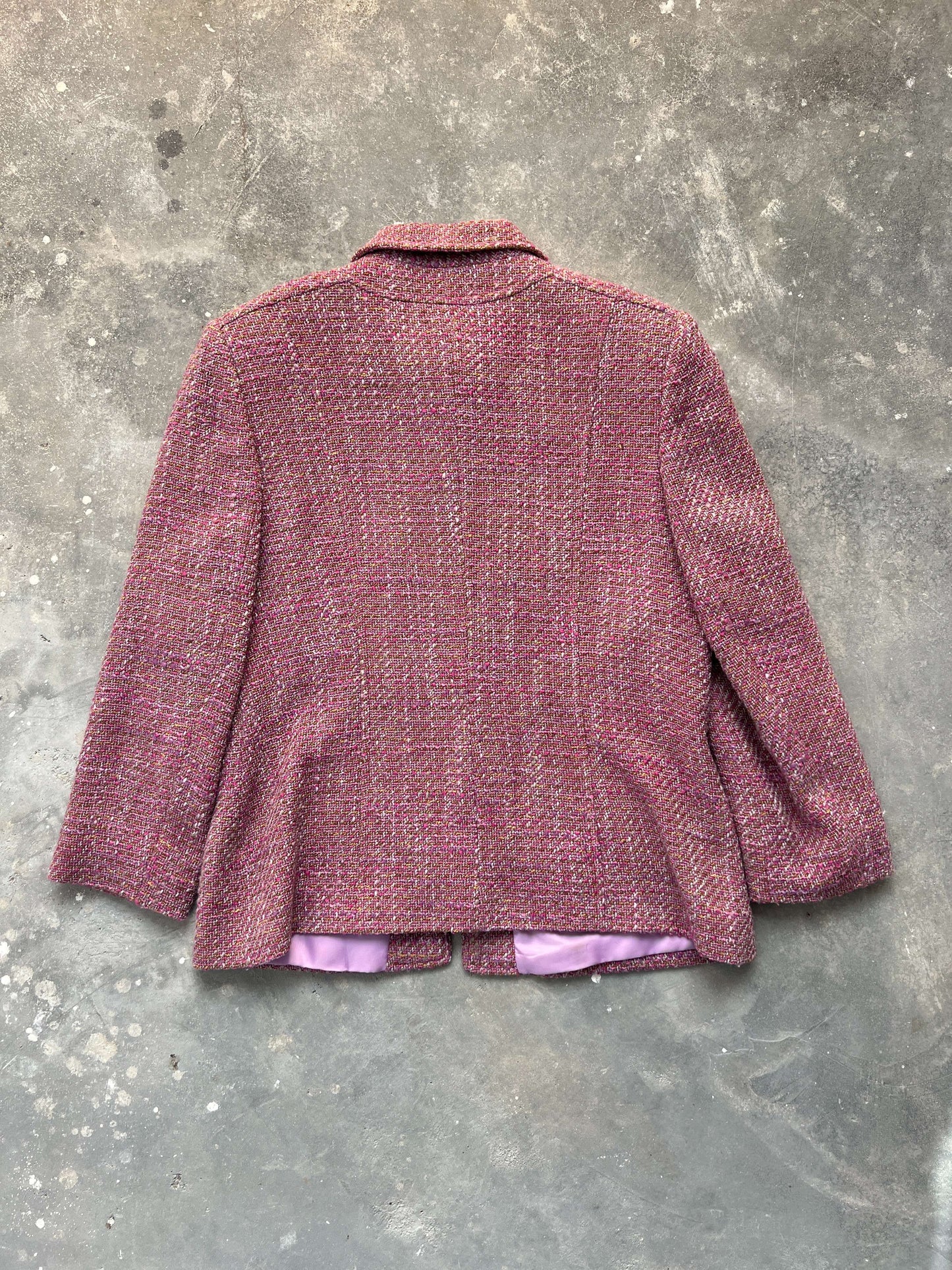 Cargar imagen en el visor de la galería, Vintage late 90s  Double Zip Up Tweed Jacket

