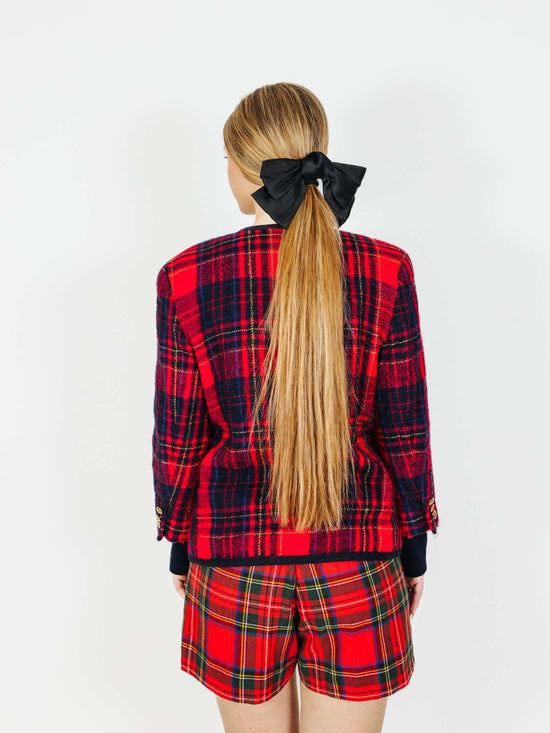 Vintage 90s Old Money Checkered Wool Jacket (It's giving Chanel)